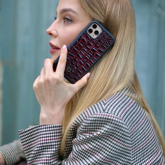 iPhone 13, 13 Pro, 13 Pro Max Custom Genuine Italian Leather Phone Case - Picture 8 of 10